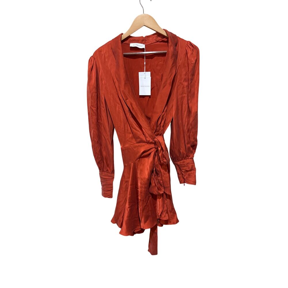 ZIMMERMANN Silk Wrap Mini Dress Size 8 New with Tags‎ - Picture 9 of 12